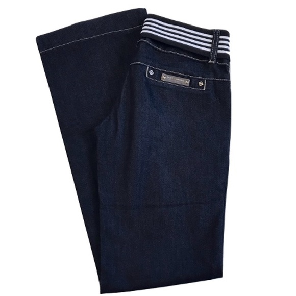 Dolce & Gabbana Dark Blue Wide Leg Jeans w/Belt - Picture 3 of 6